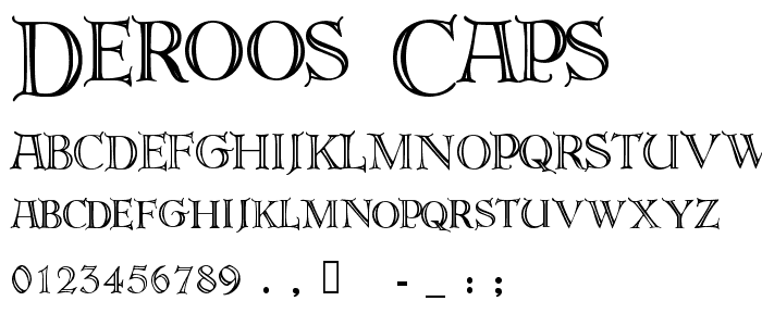 DeRoos Caps font